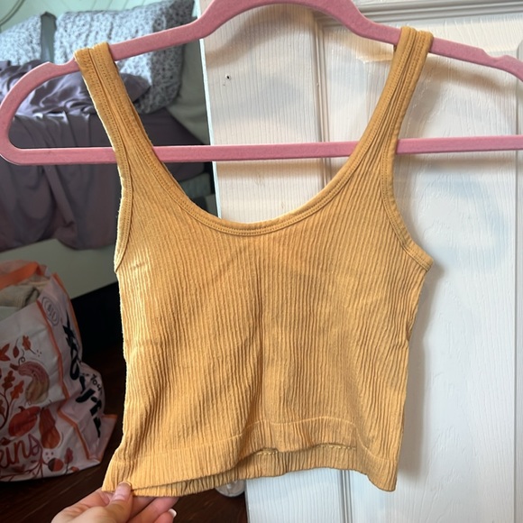 Yellow Ribbed Tank Top - Picture 2 of 2